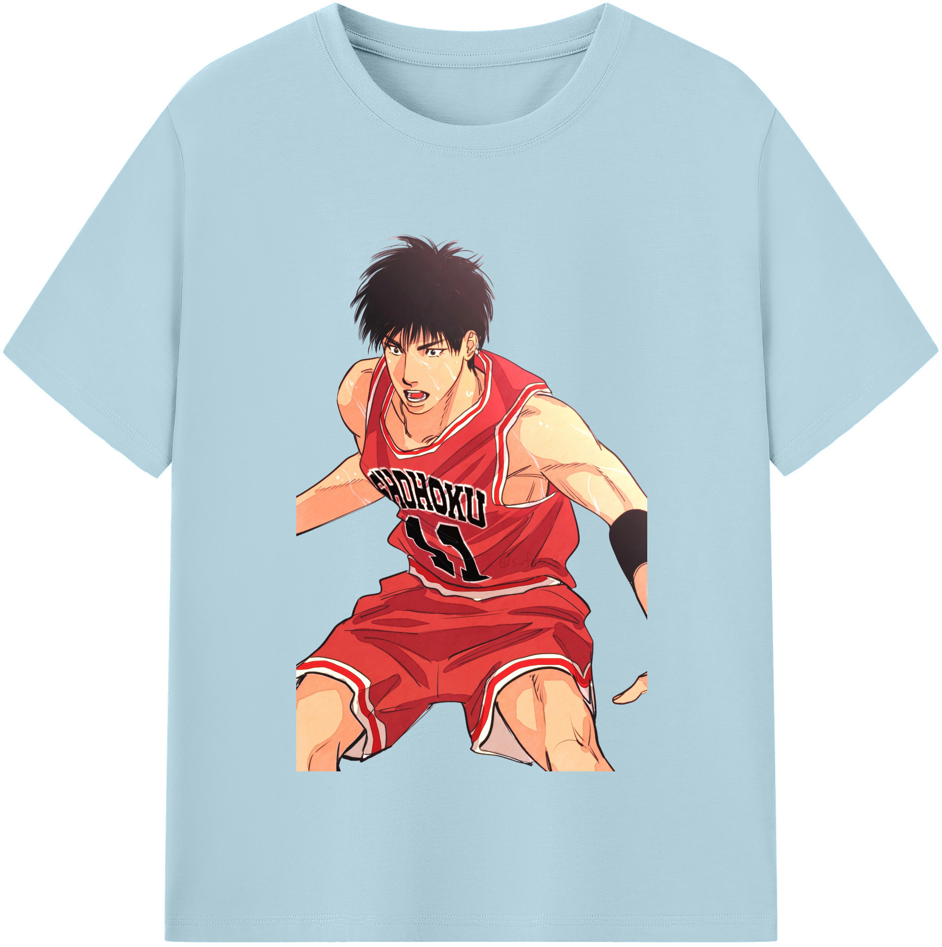 SLAM DUNK／スラムダンク 綿100％半袖Tシャツ（フロントプリント）